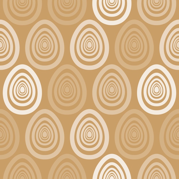 Easter golden painted eggs seamless art pattern