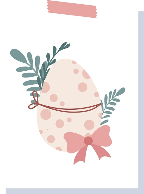Easter Greeting Card With Egg