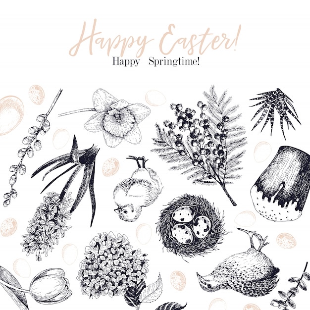 Vector easter greeting card