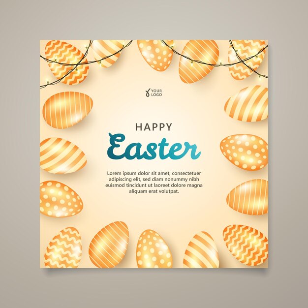 Vector easter greetings ig feed