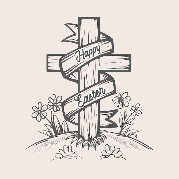 Vector easter hand drawn vector illustration