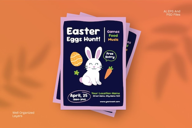 easter hunt flyer set