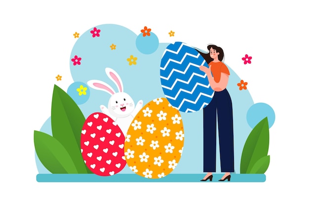 Vector easter illustration concept