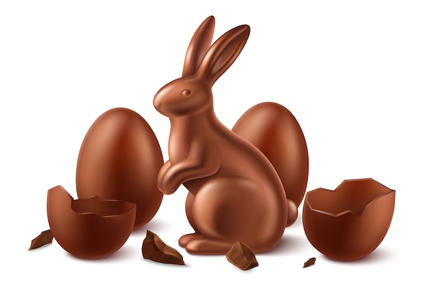easter illustration in realistic style