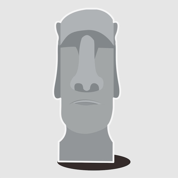 Vector easter island megalithic statue vector