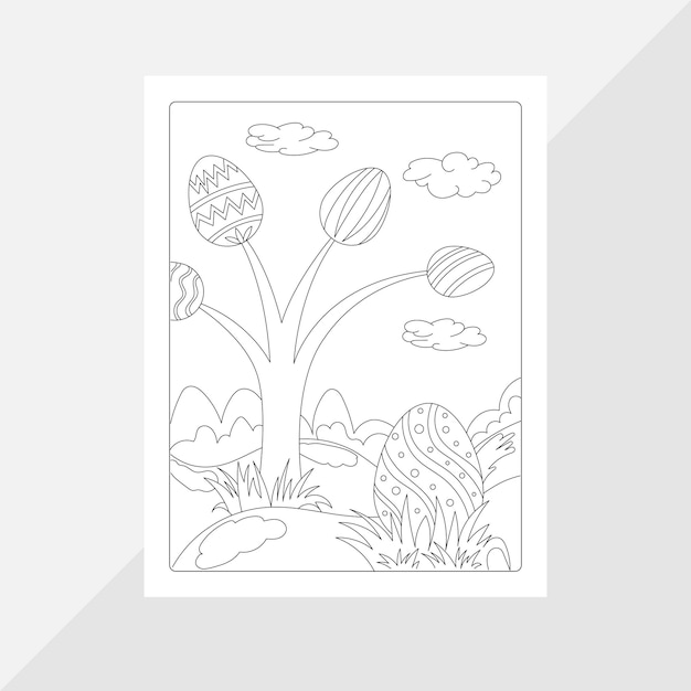 Easter Line Art Illustration