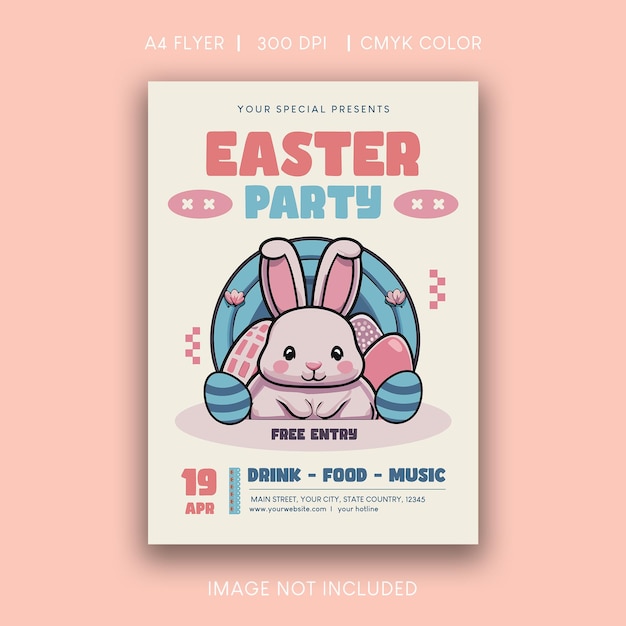 Vector easter party flyer