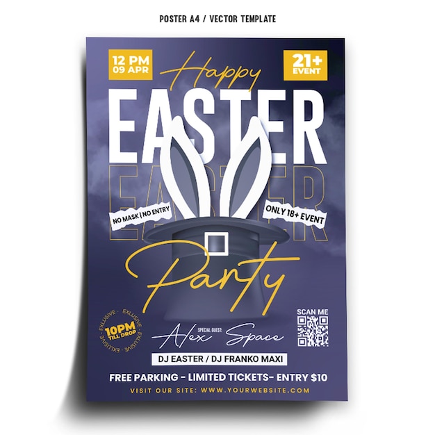 Easter Party Poster Template