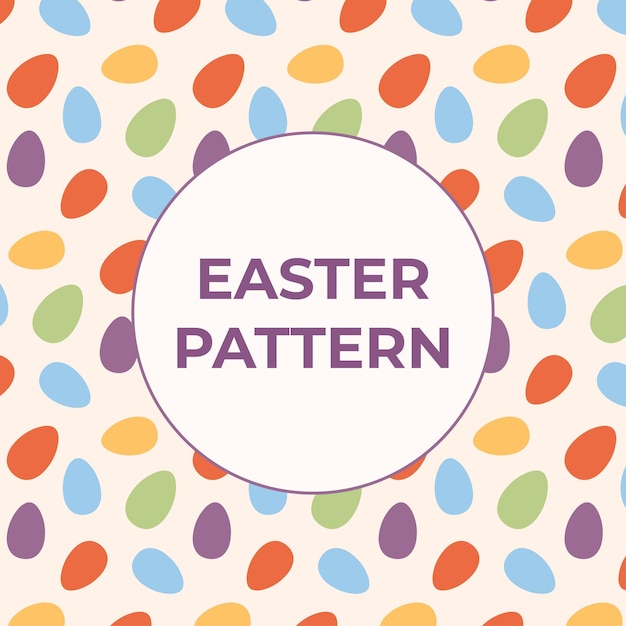 Easter Pattern With Flat Eggs For Decoration Package Background Colorful Vector Illustration