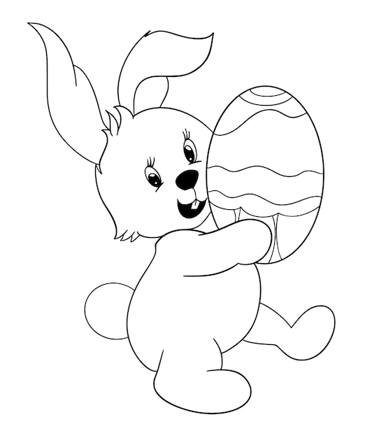 Easter rabbit coloring page