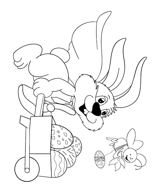 Easter Rabbit Coloring Page