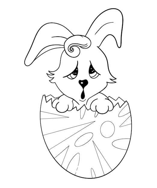 Easter Rabbit Coloring Page