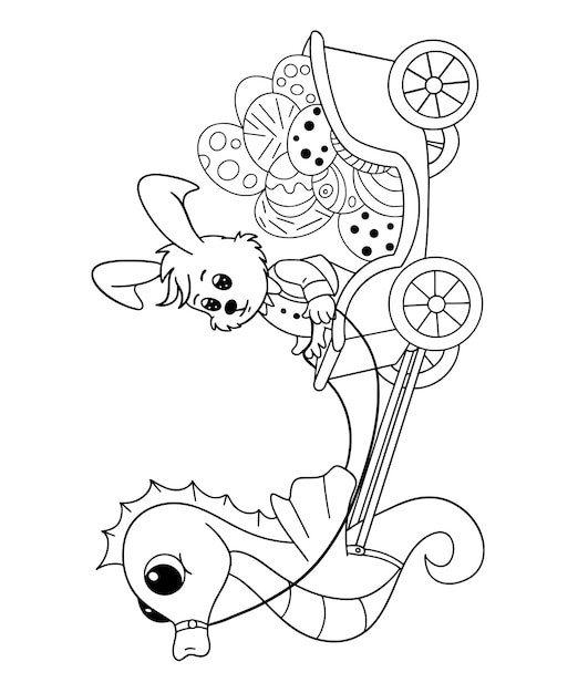 Easter rabbit coloring page