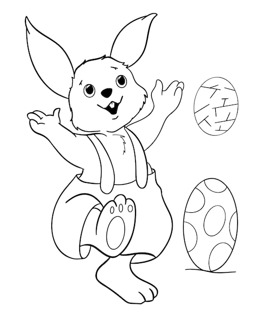 Easter Rabbit Coloring Page