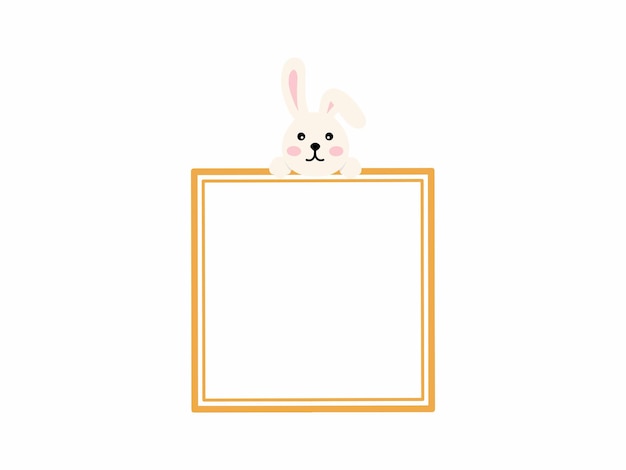 Easter Rabbit Frame Background Illustration