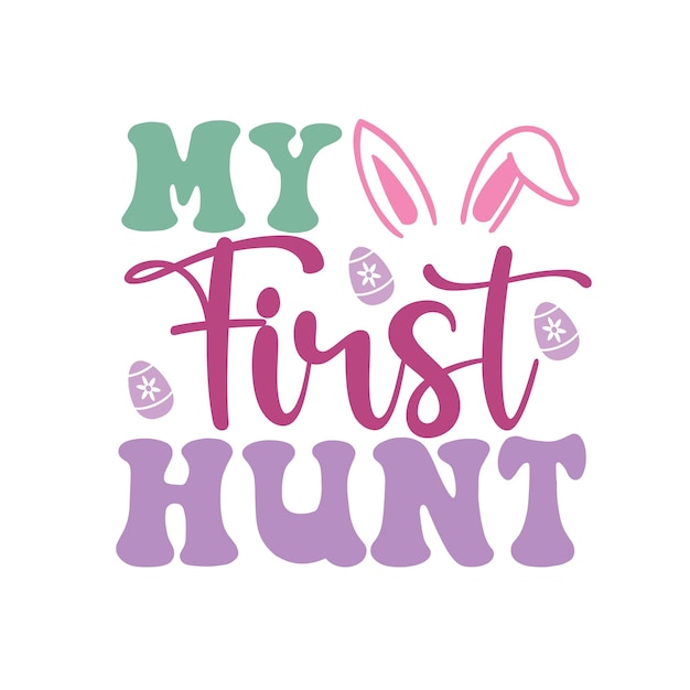 Easter retro design svg sticker cut files