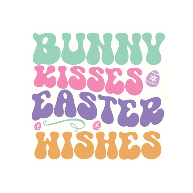 Vector easter retro design svg sticker cut files