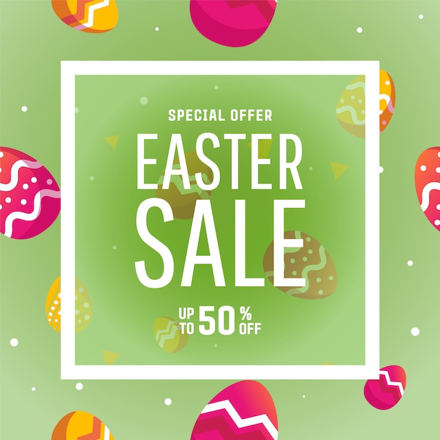  easter sale banner background template 