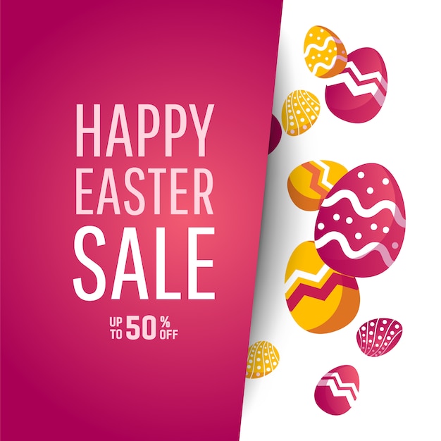 Easter sale banner with place for text.