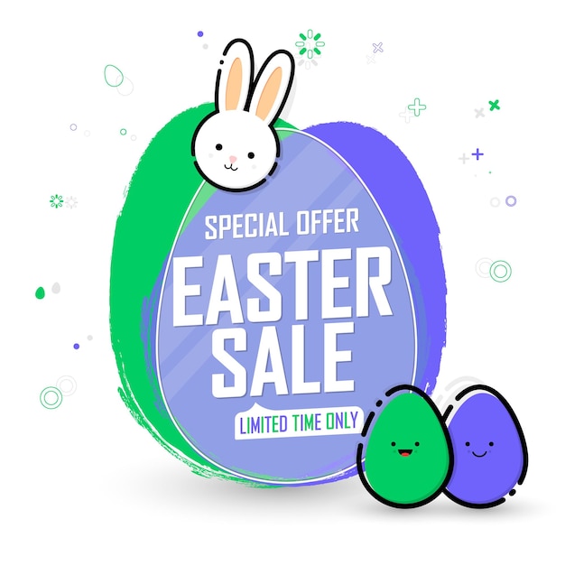 Vector easter sale banners design template or poster for shop and online store vector illustration