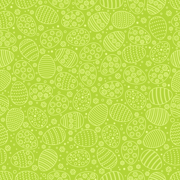 Vector easter seamless background with eggs gift card egg ornament pattern spring season holidays