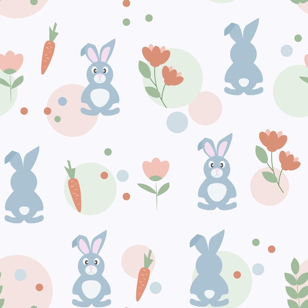 귀여운 토끼와 부활절 완벽 한 패턴입니다.