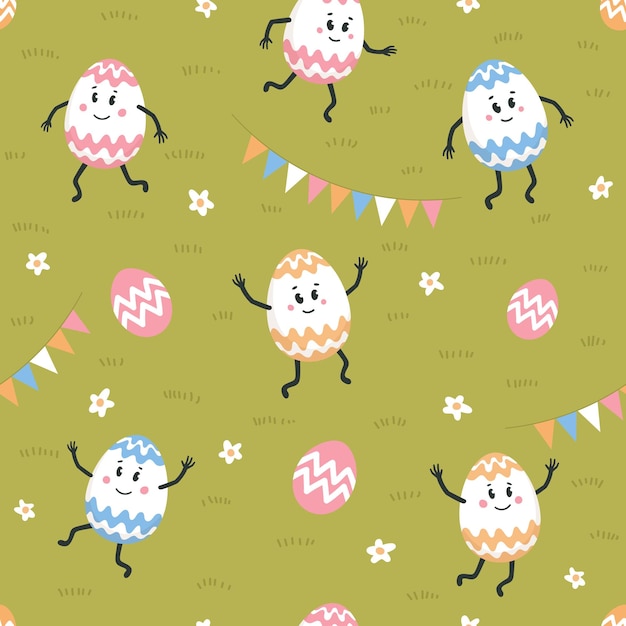 Easter seamless pattern