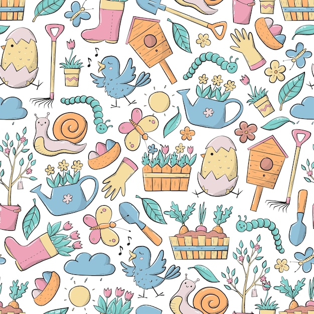 Easter seamless patterns for nursery prints, kids apparel decor, wallpaper, etc