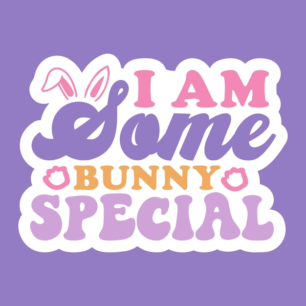 Vector easter sticker design