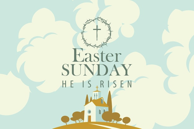 Easter sunday postcard