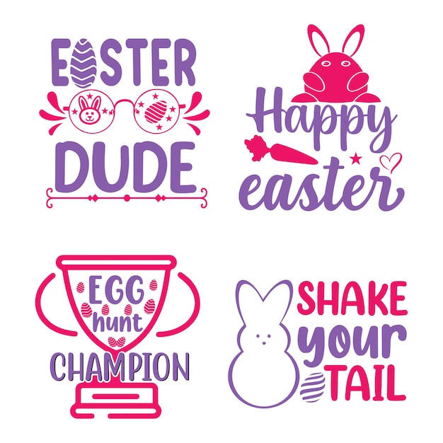 Vector easter svg quotes design