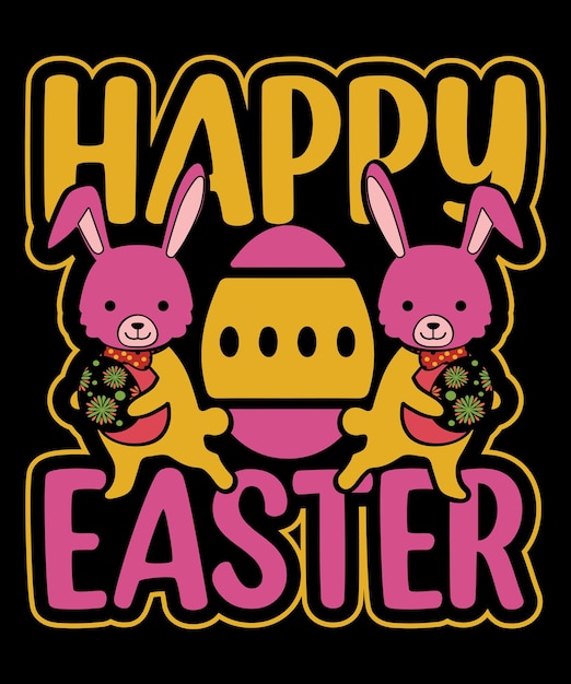 Vector easter tshirt design