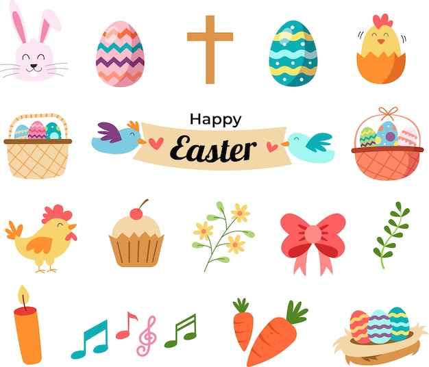 Vector easter vector set