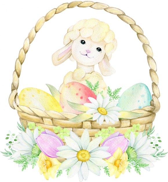 Illustrazione ad acquerello di pasqua