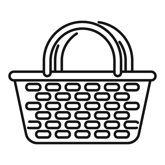 イースター枝編み細工品アイコン白い背景に分離された web デザインのイースター枝編み細工品ベクトル アイコンを概要します。
