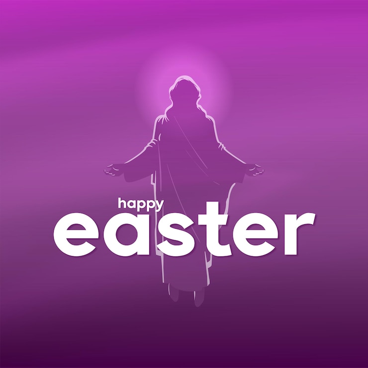 Vector easter wishes for social media