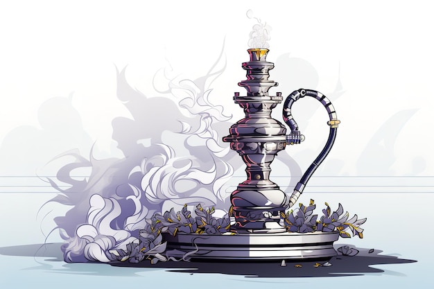 Vector eastern hookahs vector illustration