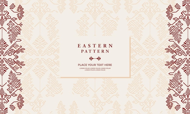 eastern pattern background with a decorative frame and a place for text