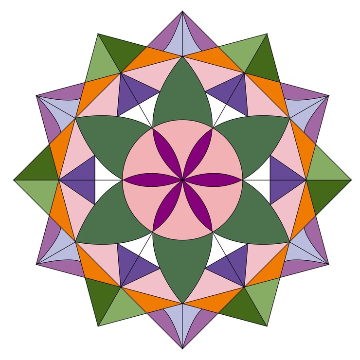 Eastern style design retro vector mandala decoration style seamless circular background in Pakistan