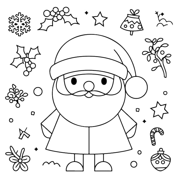 Легкая рождественская книжка для окрашивания Cute amp Simple Large Print Coloring Pages for Kids amp Adults