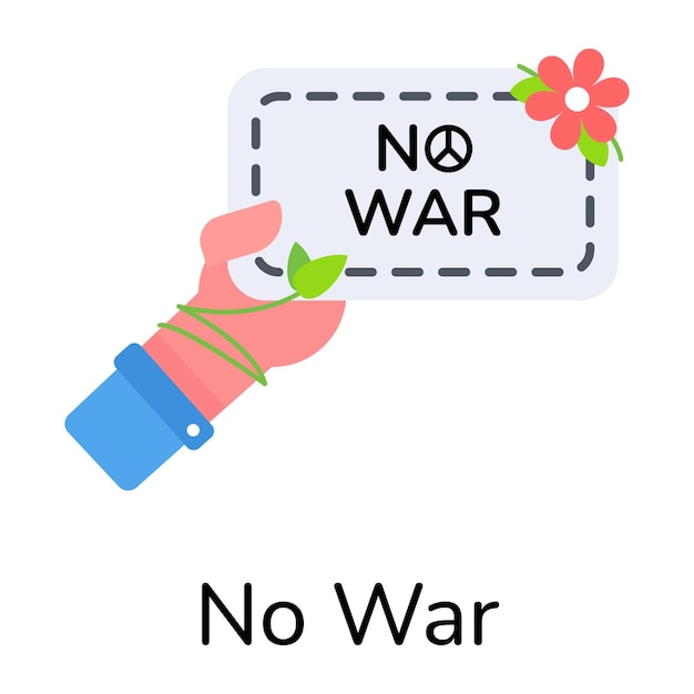 Vector easy to edit flat icon of peace vote