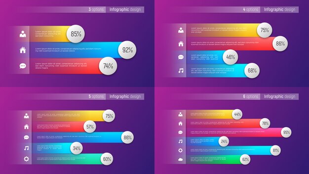 Vector easy editable infographic designs