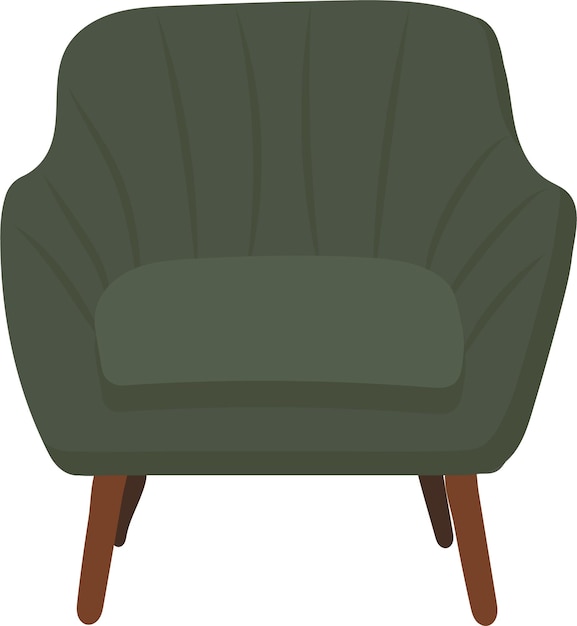 Easy green chair High quality vector illustration