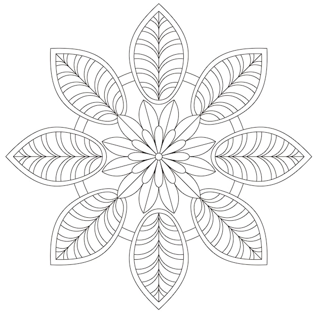 Easy Mandala coloring simple and basic for beginners seniors and children