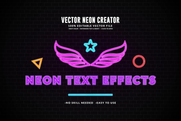 Easy Neon light glow Effect Work with Shape and Text