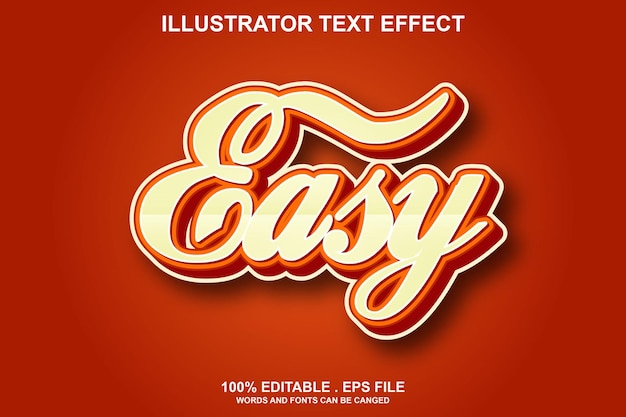 Easy text effect editable