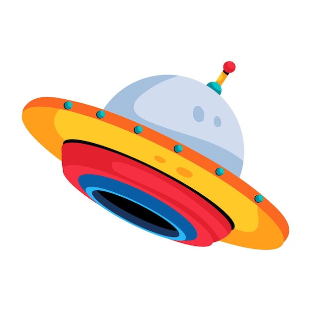 Easy to use flat icon of ufo