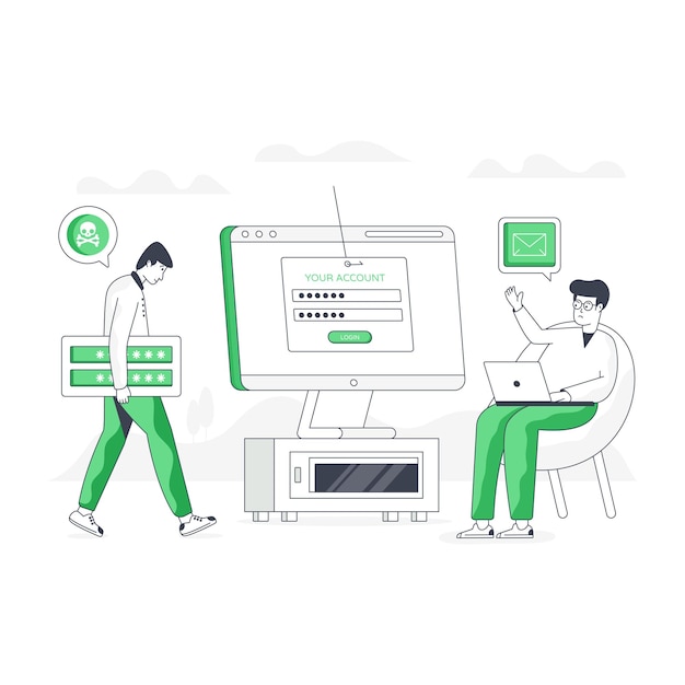 Vettore illustrazione piatta di facile utilizzo della sicurezza dell'applicazione