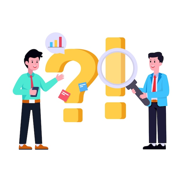 事業分析の使いやすいフラットイラスト