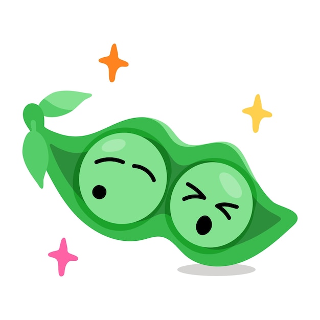 Easy to use flat sticker of peas